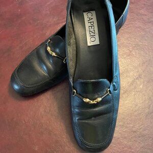 Capezio Flats With Gold Accent Across Front